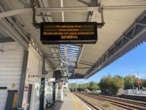 customer information display at Totnes